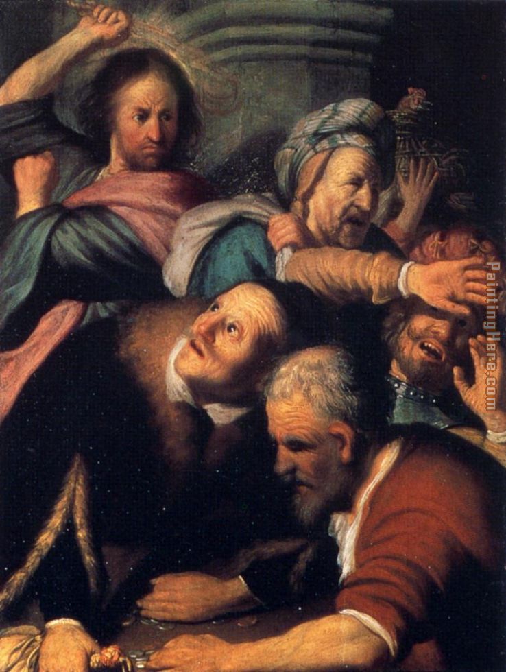 Rembrandt Christ Driving The Money Changers From The Temple